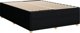 vidaXL Κρεβάτι Continental με στρώμα, μαύρο, ύφασμα, 140x190 cm