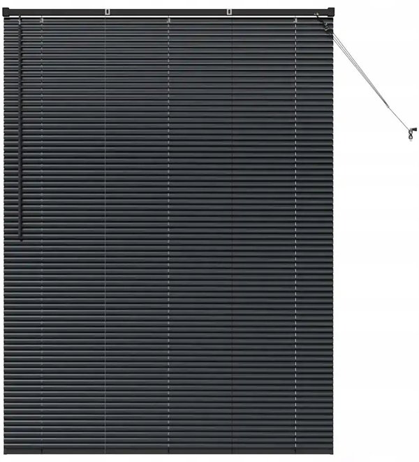 vidaXL Βενετσιάνικες περσίδες Μαύρο 175 x 135 cm αλουμίνιο