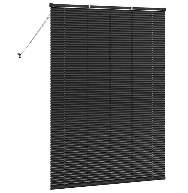 vidaXL Βενετσιάνικες περσίδες Μαύρο 175 x 135 cm αλουμίνιο