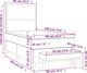 vidaXL Λουτρού κρεβάτι με στρώμα, μπλε, ύφασμα, 90x190 εκ.