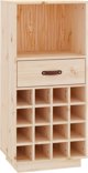 vidaXL vidaXL Szafka na wino, czarny, 45x34x100 cm, lite drewno sosnowe