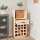 vidaXL vidaXL Szafka na wino, czarny, 45x34x100 cm, lite drewno sosnowe