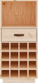 vidaXL vidaXL Szafka na wino, czarny, 45x34x100 cm, lite drewno sosnowe