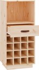 vidaXL vidaXL Szafka na wino, czarny, 45x34x100 cm, lite drewno sosnowe