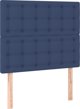 vidaXL Λουτζκό κοντινένταλ με στρώμα, μπλε, 90x200 cm, ύφασμα