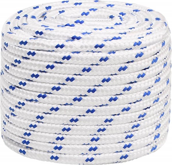 vidaXL Ναυτική Σχοινί λευκή 18 mm 25 m πολυπροπυλένιο