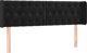 vidaXL Zaglowek do lozka me LED, czarny, 147x16x78/88 cm, aksamit