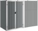 vidaXL vidaXL Szopa ogrodowa, szara, 225x89x161 cm, stal galwanizowana