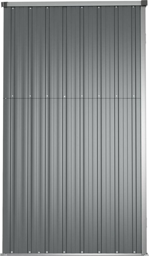 vidaXL vidaXL Szopa ogrodowa, szara, 225x89x161 cm, stal galwanizowana