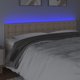 vidaXL Zaglowek do lozka z LED, cappuccino, 180x5x78/88 cm, ekoskora