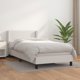 vidaXL Λευκό Κρεβάτι Kontynentalne με Στρώμα, δερματίνη 100x200 cm
