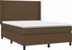 vidaXL Κρεβάτι Continental με Στρώμα, Καφέ, 140x200 cm, Υφασμάτινο