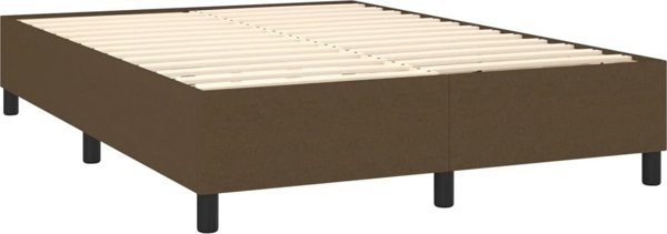 vidaXL Κρεβάτι Continental με Στρώμα, Καφέ, 140x200 cm, Υφασμάτινο