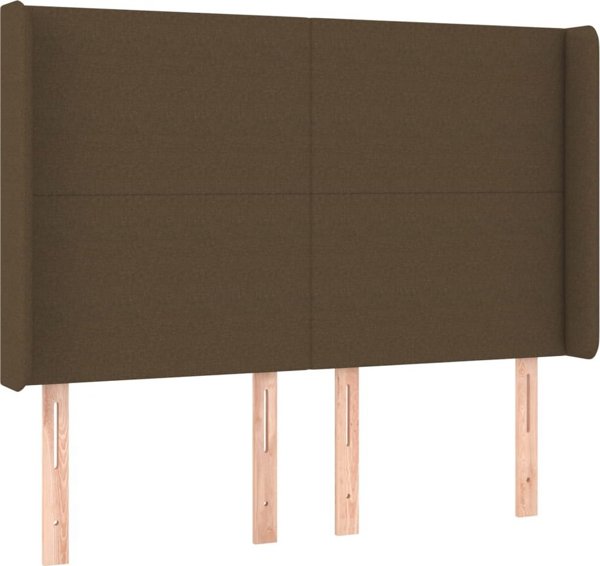vidaXL Κρεβάτι Continental με Στρώμα, Καφέ, 140x200 cm, Υφασμάτινο
