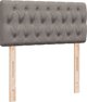 vidaXL Κρεβάτι Continental με Στρώμα, Taupe, Ύφασμα, 100x200 cm
