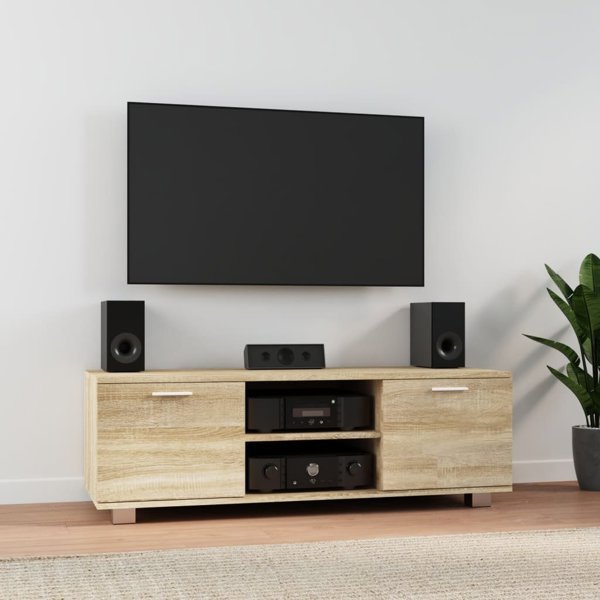 vidaXL Szafka pod telewizor, dab sonoma, 120x40,5x35 cm, drewnopochodny