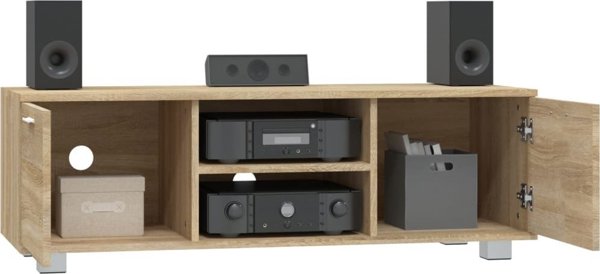 vidaXL Szafka pod telewizor, dab sonoma, 120x40,5x35 cm, drewnopochodny
