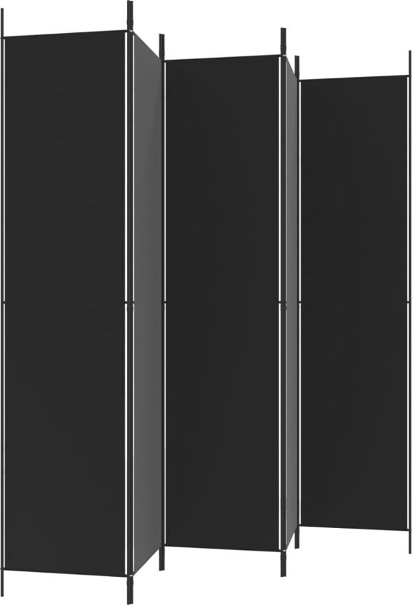 vidaXL vidaXL Parawan 5-panelowy, czarny, 250x220 cm, tkanina