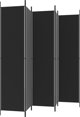 vidaXL vidaXL Parawan 5-panelowy, czarny, 250x220 cm, tkanina