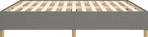 vidaXL Rama κρεβατιού, σκούρο γκρι, 180x200 εκ., με υφασμάτινη επένδυση