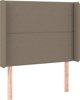 vidaXL Κρεβάτι Kontynentalne με στρώμα, taupe, 100x200 cm, ύφασμα