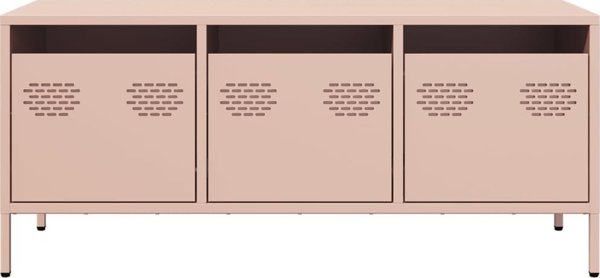 vidaXL Έπιπλο RTV, ροζ, 101,5x39x43,5 εκ., ψυχρής έλασης ατσάλι