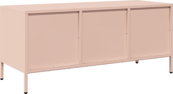 vidaXL Έπιπλο RTV, ροζ, 101,5x39x43,5 εκ., ψυχρής έλασης ατσάλι