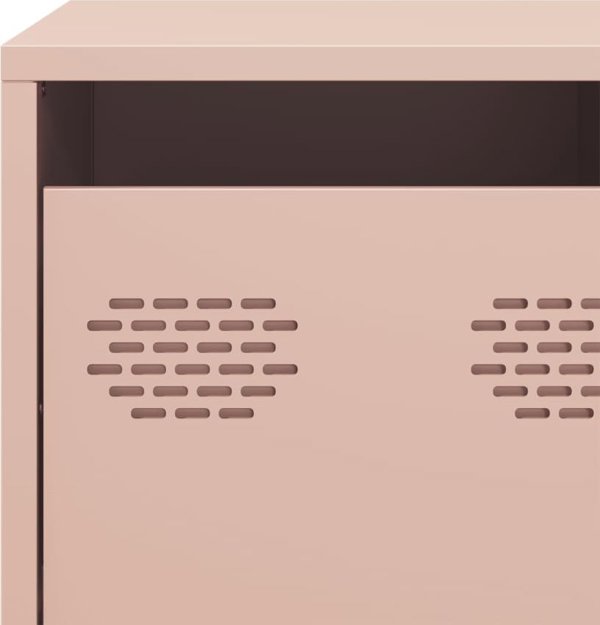 vidaXL Έπιπλο RTV, ροζ, 101,5x39x43,5 εκ., ψυχρής έλασης ατσάλι