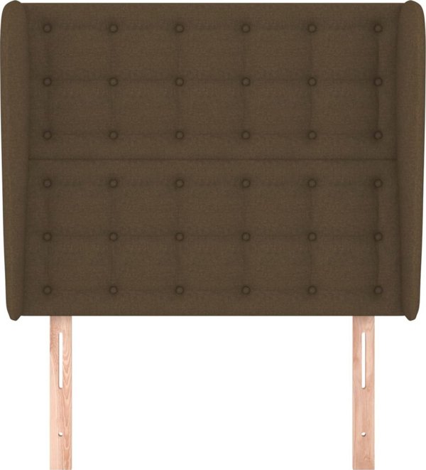 vidaXL Zaglowek uszak, σκούρο καφέ, 93x23x118/128 cm, ύφασμα