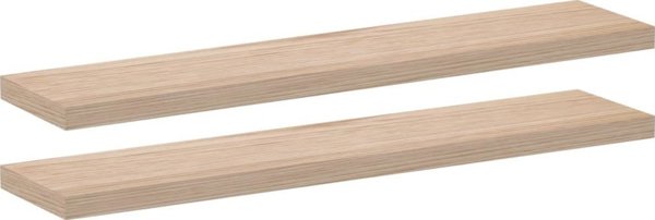 vidaXL Ράφια, 2 τεμ., 110x23,5x4 εκ., ξύλινο σύνθετο υλικό
