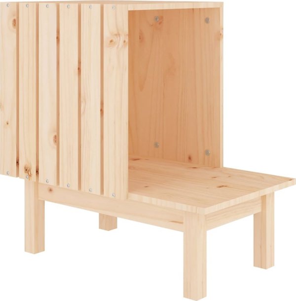 vidaXL vidaXL Domek dla kota, 60x36x60 cm, lite drewno sosnowe