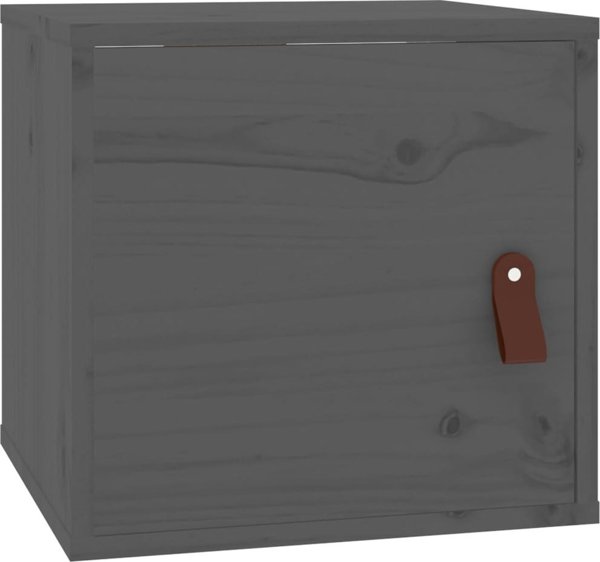 vidaXL Σετ 2 Επιτοίχιες Ντουλάπες γκρι 31,5x30x30 εκ. πεύκο