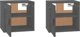 vidaXL Σετ 2 Επιτοίχιες Ντουλάπες γκρι 31,5x30x30 εκ. πεύκο