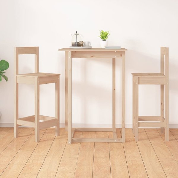 vidaXL Σετ 2 μπάρ σκαμπό από ξύλο πεύκου 40x41,5x112 cm