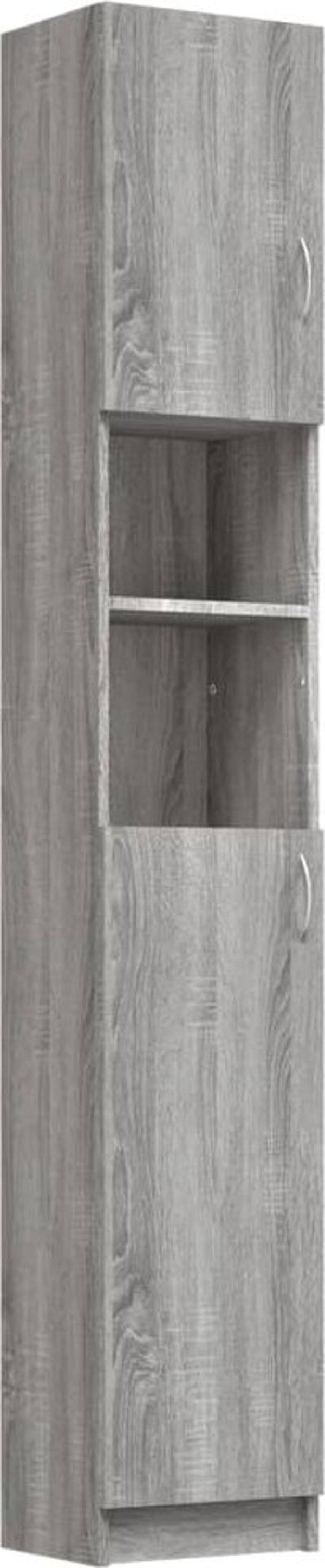 vidaXL Ντουλάπι μπάνιου, γκρι δρυς Σονόμα, 32x25,5x190 εκ.