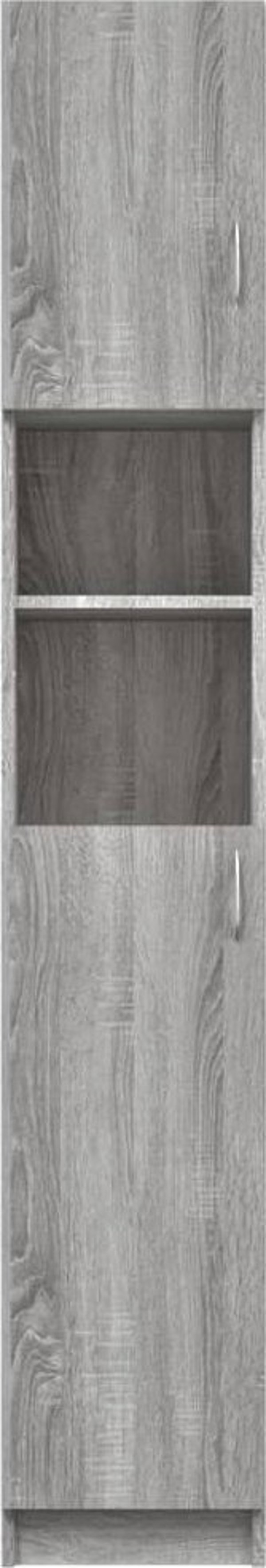 vidaXL Ντουλάπι μπάνιου, γκρι δρυς Σονόμα, 32x25,5x190 εκ.
