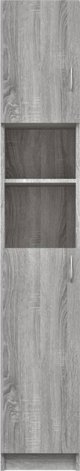 vidaXL Ντουλάπι μπάνιου, γκρι δρυς Σονόμα, 32x25,5x190 εκ.