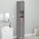 vidaXL Ντουλάπι μπάνιου, γκρι δρυς Σονόμα, 32x25,5x190 εκ.