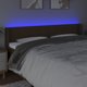 vidaXL Κεφαλάρι κρεβατιού με LED, σκούρο καφέ, 203x16x78/88 εκ., ύφασμα