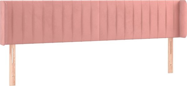 vidaXL Κεφαλάρι uszak, ροζ, 203x16x78/88 εκ., βελούδο