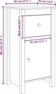 vidaXL Szakka apli 40x35x80 cm lite drewno sosnowe