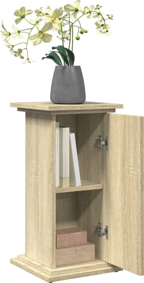 vidaXL Υποπόδιο με αποθηκευτικό χώρο δρυς Sonoma 31x30x60 εκ.