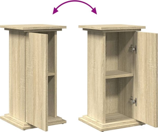 vidaXL Υποπόδιο με αποθηκευτικό χώρο δρυς Sonoma 31x30x60 εκ.