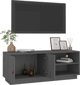 vidaXL Szafka pod TV, szara, 105x34x40 cm, lite drewno sosnowe
