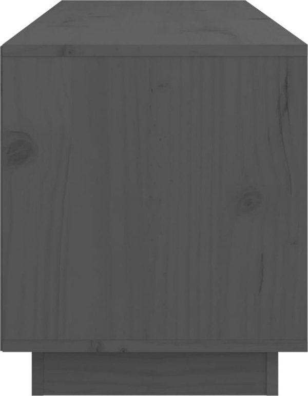 vidaXL Szafka pod TV, szara, 105x34x40 cm, lite drewno sosnowe