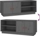 vidaXL Szafka pod TV, szara, 105x34x40 cm, lite drewno sosnowe