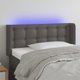 vidaXL Κεφαλάρι για κρεβάτι με LED, γκρι, 83x16x78/88 εκ, τεχνητό δέρμα