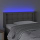 vidaXL Κεφαλάρι για κρεβάτι με LED, γκρι, 83x16x78/88 εκ, τεχνητό δέρμα