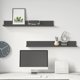 vidaXL Polki scienne 2 szt szare 80x11x9 cm lite drewno sosnowe