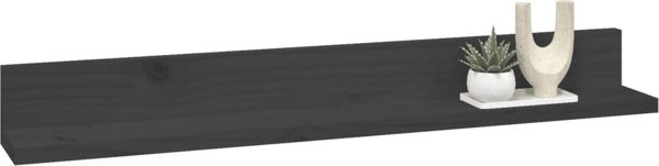 vidaXL Polki scienne 2 szt szare 80x11x9 cm lite drewno sosnowe